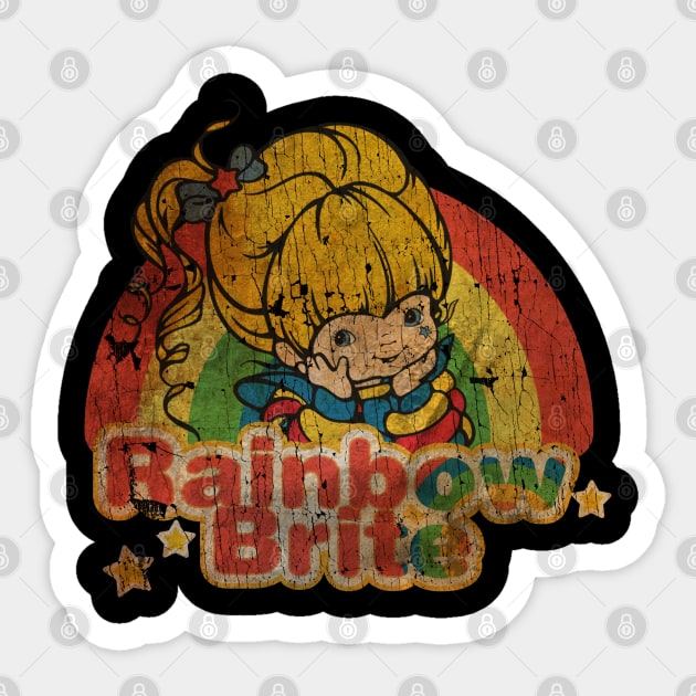 Rainbow Brite AND FRIEND texture Sticker by tresnoku